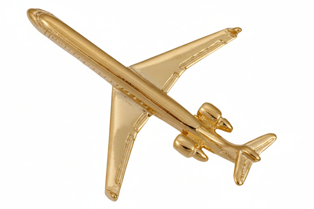 CRJ-900 Lapel Pin - Gold Sky Wing