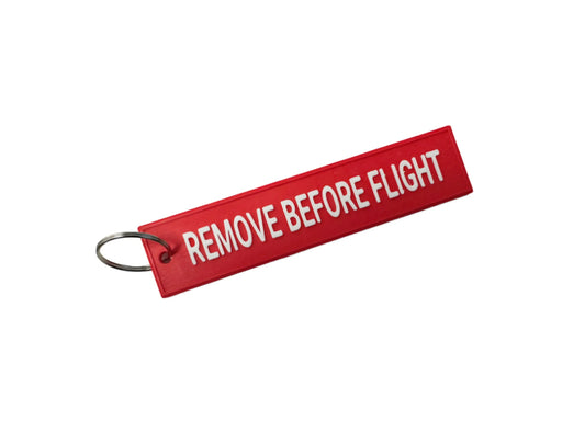 3D Printed Remove Before Flight Keyring (Red) Poolyes