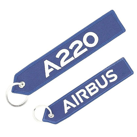 A220 Embroidered Keyring Airbus