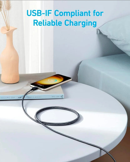 Anker 310 USB C to C Cable 6ft 60W/3A Fast Charging Cable Fast Charge Ankers
