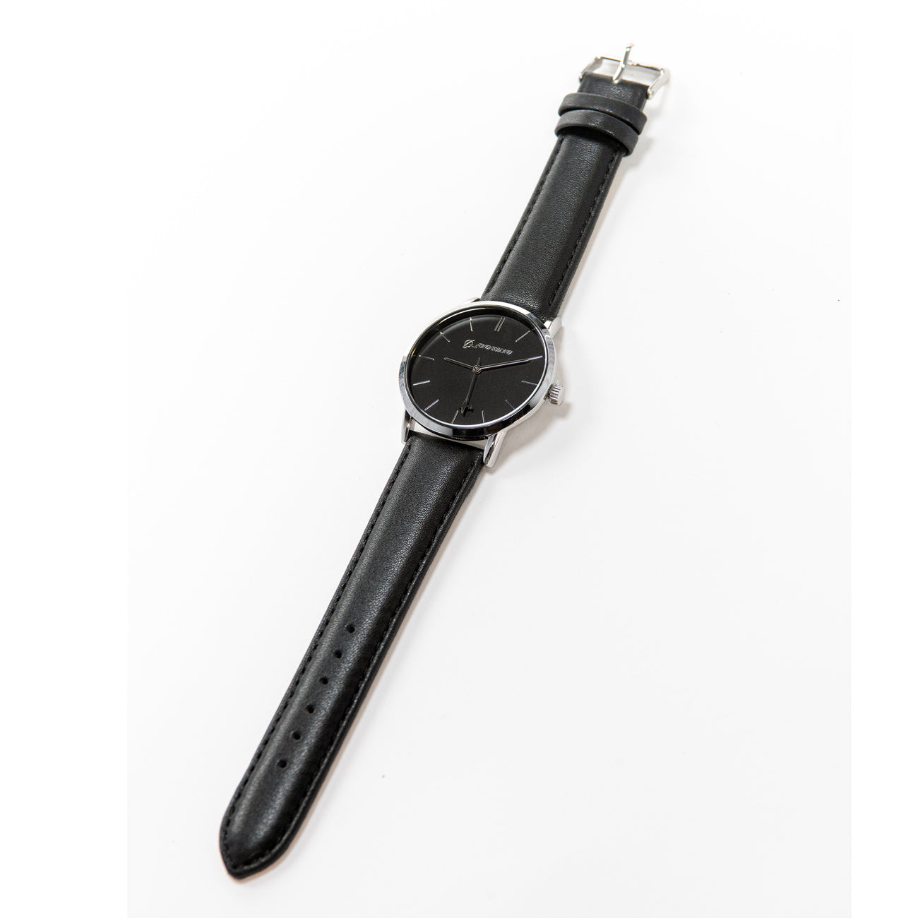 Boeing Silver rotating airplane Aviation watch - Black leather 
wrist strap Boeing
