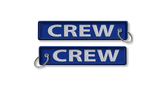 CREW Embroidered Keyring-BLUE Sky Wing