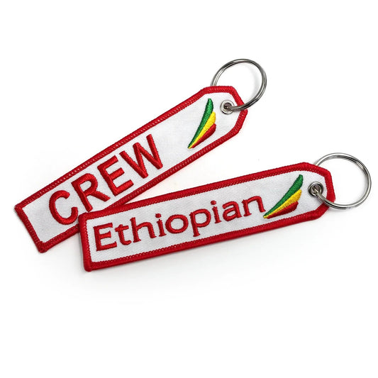 Ethiopian Airlines Crew Embroidered Keyring Sky Wing