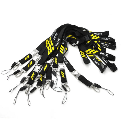 Pilot 3 Bars Polyester Lanyard Sky Wing