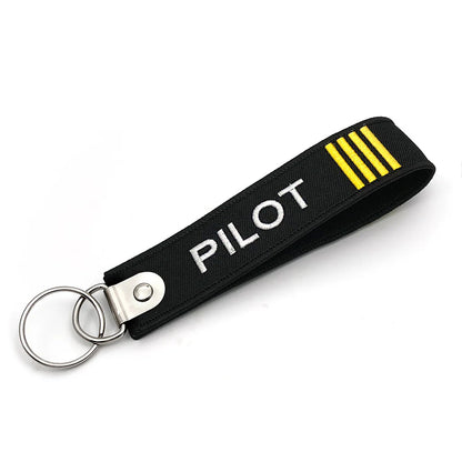 Pilot 4 bars Embroidered Tag (Double Up) Sky Wing