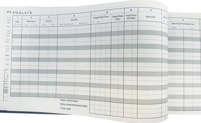 Pooleys Commercial Pilot Log Book complies with EU FCL.050 regulations Poolyes
