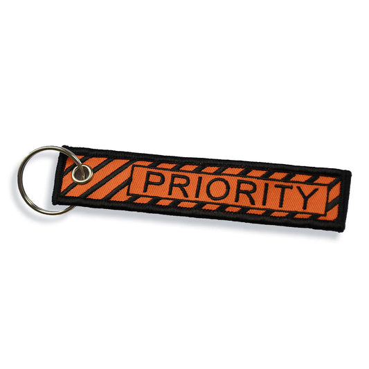 Priority Embroidered Keychain Sky Wing