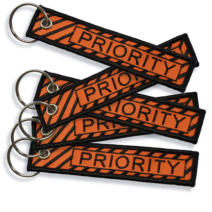 Priority Embroidered Keychain Sky Wing