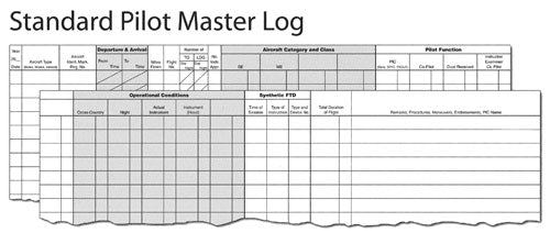 Standard Pilot Master Log Book- ASA ASA