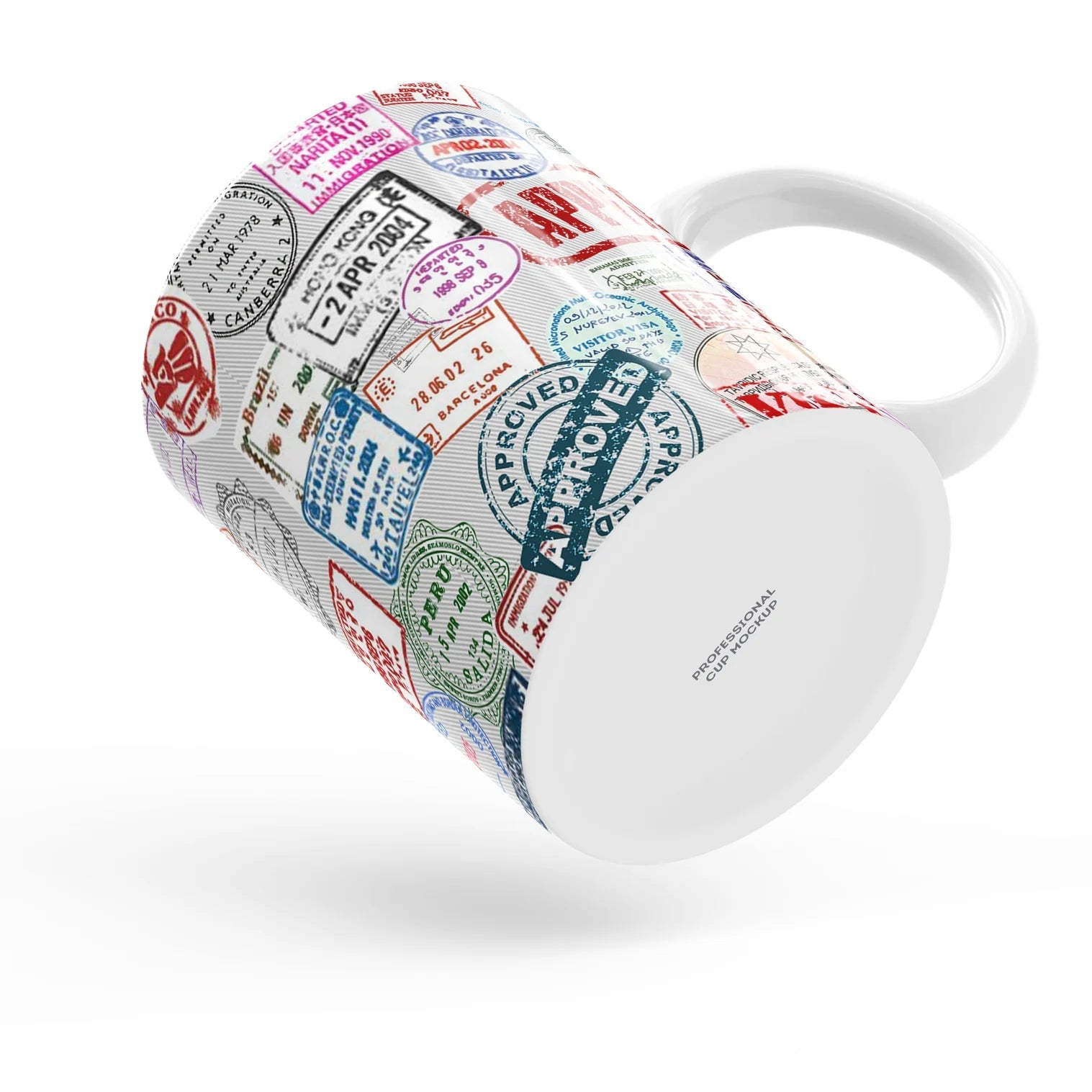 Visa Stamps Mug Sky Wing
