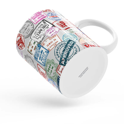 Visa Stamps Mug Sky Wing