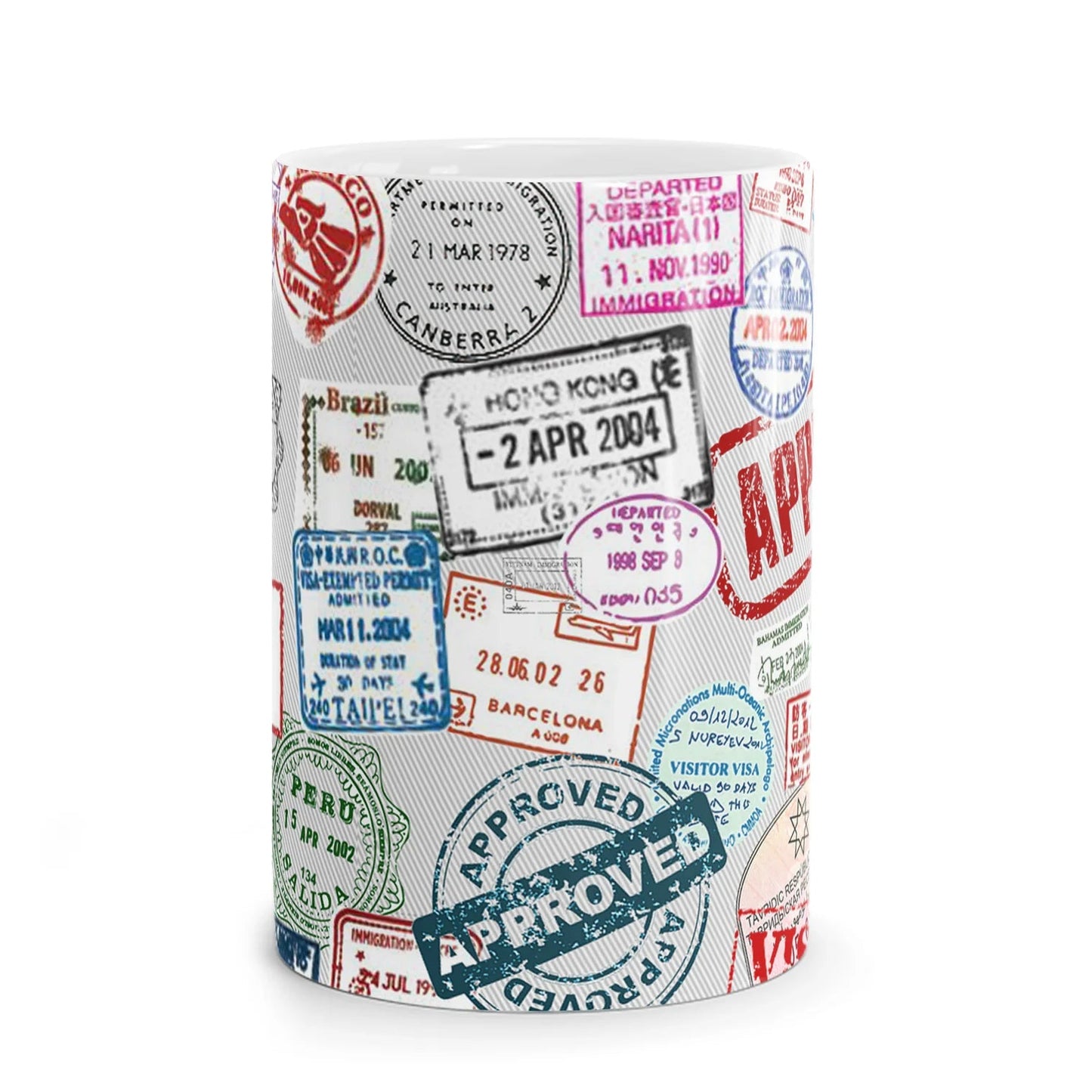 Visa Stamps Mug Sky Wing