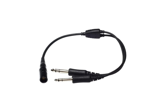 Wirenest 6-Pin LEMO to Dual GA Plug Headset Adapter – Compatible with Bose® A20, A30 and Other Aviation Headsets with LEMO Connection Wirenest
