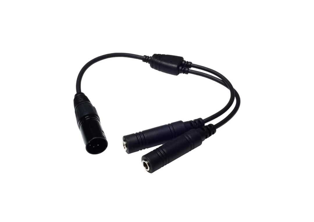 Wirenest GA Twin Plug to Airbus XLR Headset Adapter