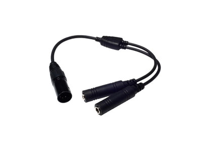 Wirenest GA Twin Plug to Airbus XLR Headset Adapter