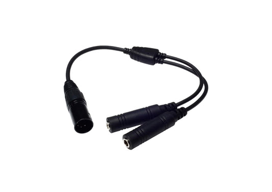 Wirenest GA Twin Plug to Airbus XLR Headset Adapter