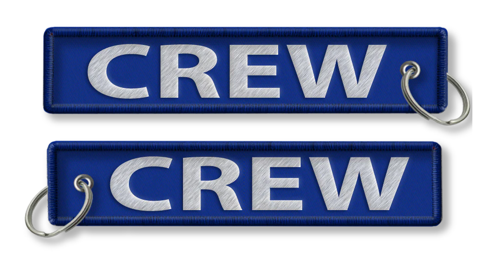 CREW Embroidered Keyring-BLUE Sky Wing