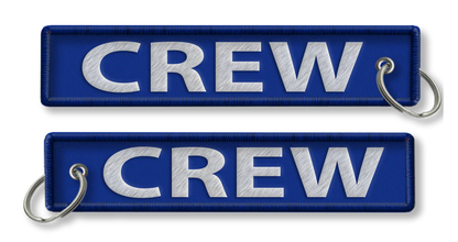CREW Embroidered Keyring-BLUE Sky Wing