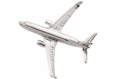 Boeing 737-800 BBJ Lapel Pin - Silver Sky Wing
