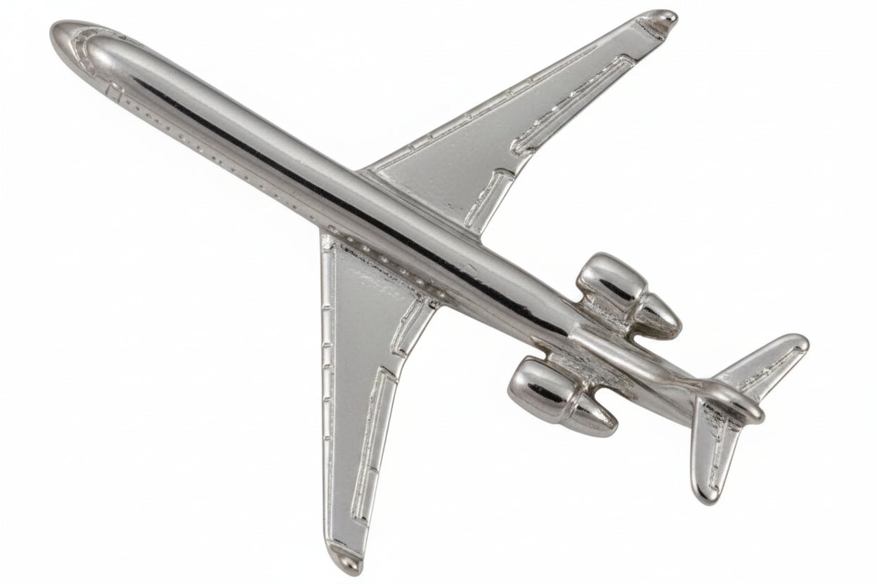 CRJ-900 Lapel Pin - Silver Sky Wing
