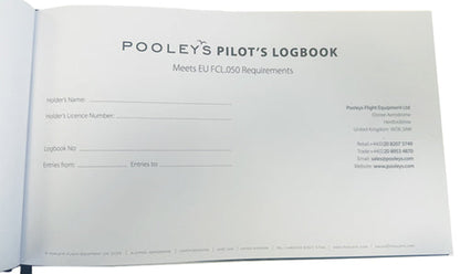 Pooleys Commercial Pilot Log Book complies with EU FCL.050 regulations Poolyes