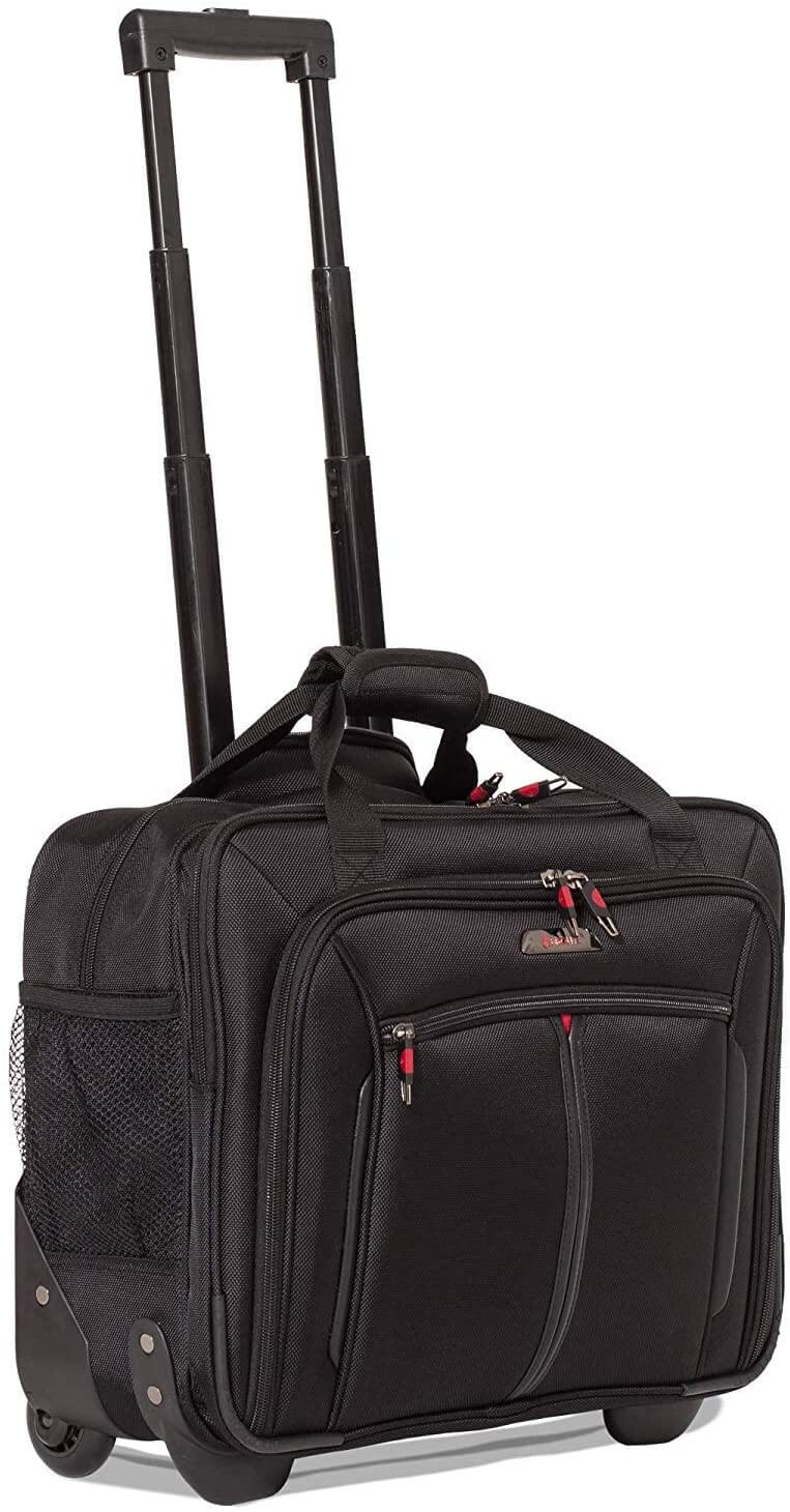 Aerolite Premium Padded Business Laptop Roller Case with 2 Wheels It