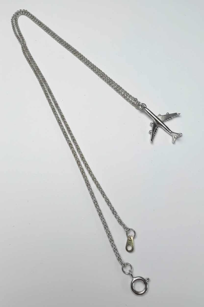 Airbus A340 Gold Plated Pendant Necklace Clivedon
