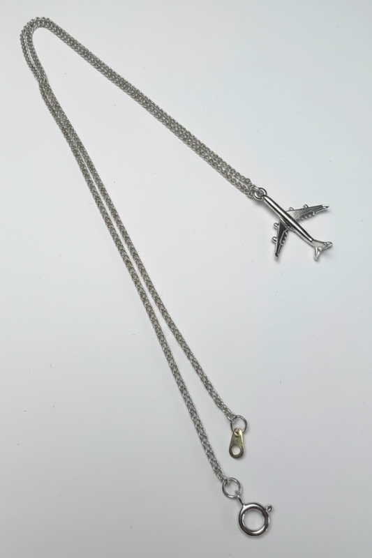 Airbus A340 Gold Plated Pendant Necklace Clivedon
