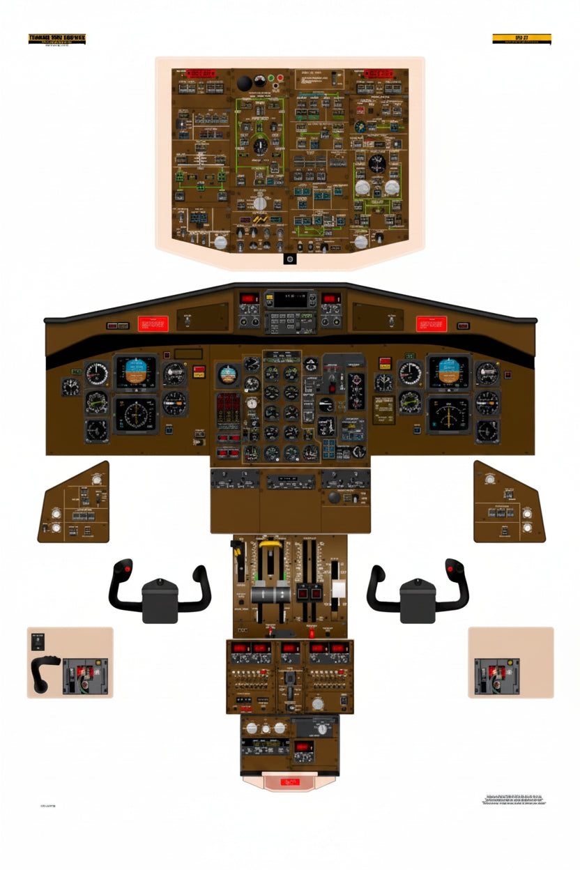 ATR-72 Cockpit Training Poster Speedbird Aviation