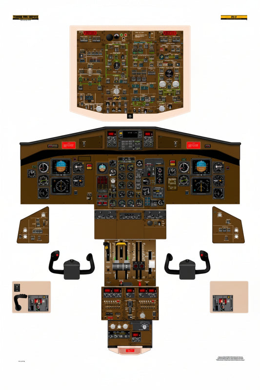 ATR-72 Cockpit Training Poster Speedbird Aviation