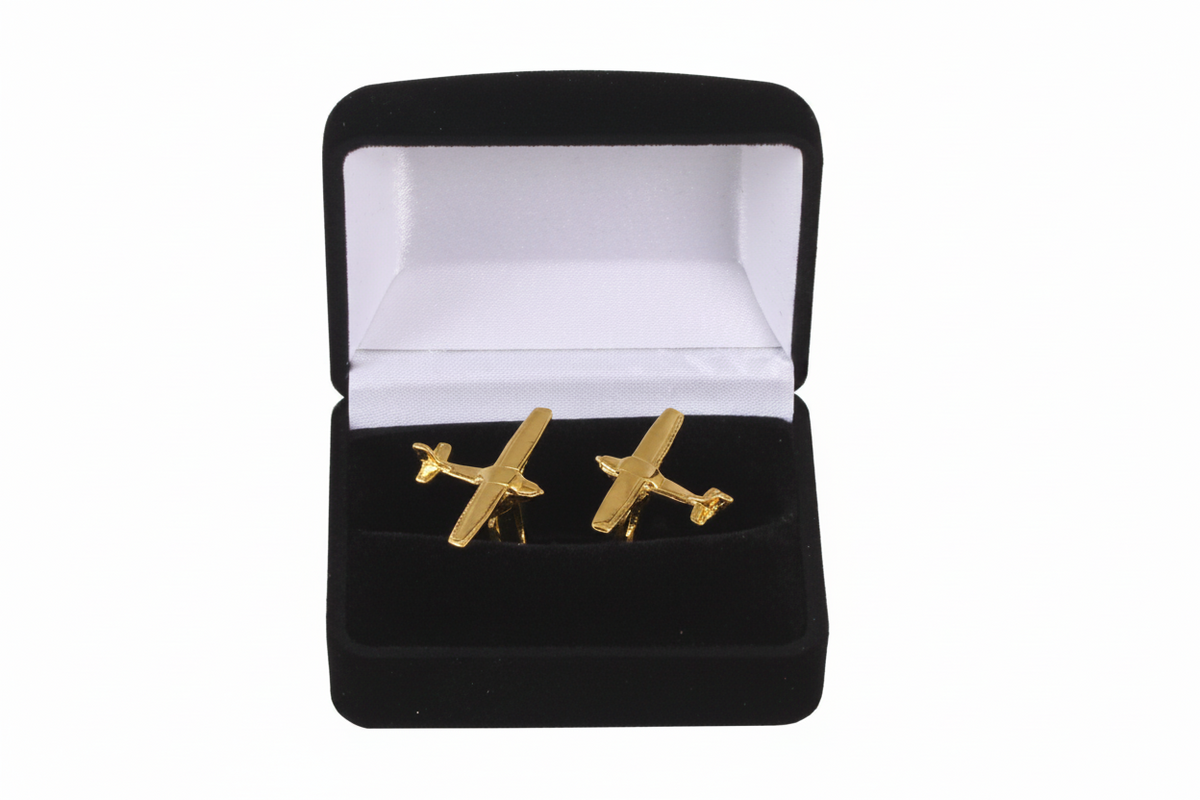 Cessna cufflinks Gold Speedbird Aviation