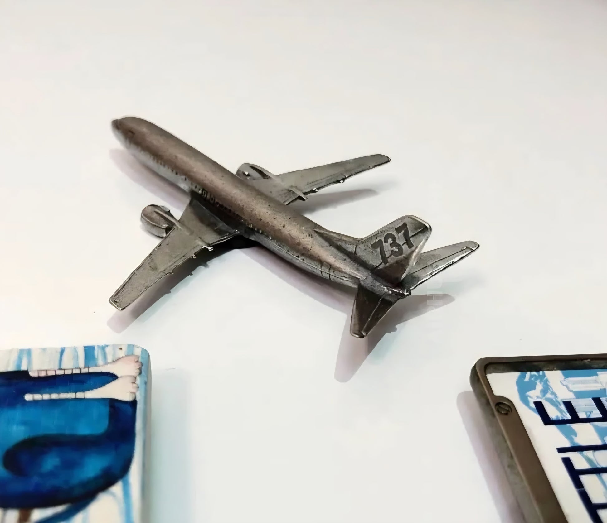BOEING 737 PEWTER MAGNET Speedbird Aviation